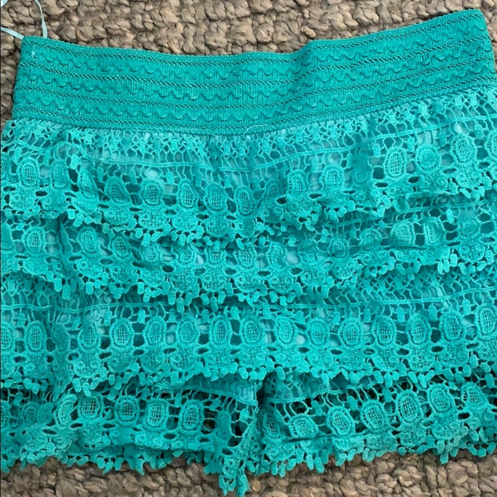 Lace/crochet shorts